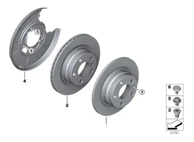 Disco Frenos Traseros Bmw 325i 328i 320i 330i 323 M3 01-06