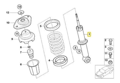 Amortiguador De Suspension Trasero Izq/der Mini Seven 2006