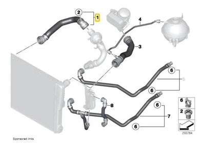 Manguera De Radiador Inferior Bmw X3 X4 2013 Al 2018