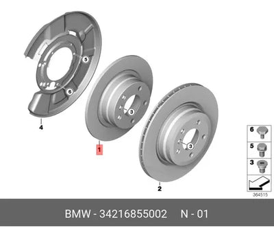 Disco De Frenos Trasero Bmw 118i 325i M3 120i 335i 125 135