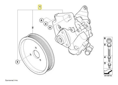 Bomba De Direccion Hidraulica Bmw X5 2001 Al 2006