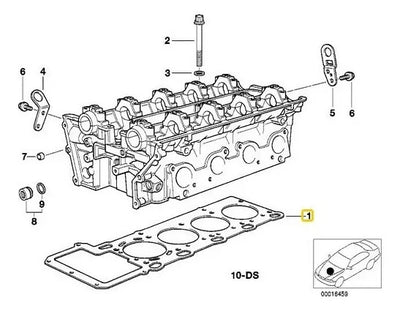 Junta De Cabeza De Motor Derecha Bmw 540i 2001 Al 2002