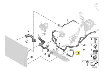 Manguera De Radiador Bmw X5 X6 2011 - 2019