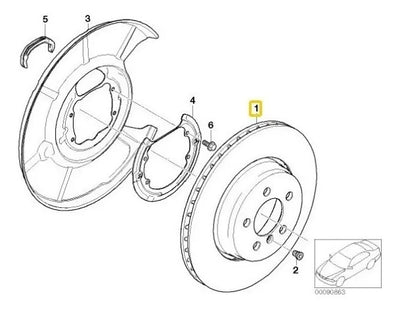 Disco De Frenos Traseros Bmw 525i 645i 550i 650i 535i 545i