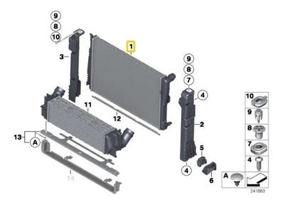 Radiador De Motor Para Bmw X3 X4 2012 - 2017