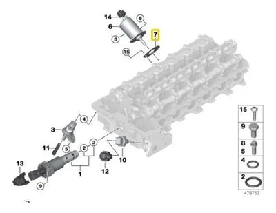 Junta De Valvetronic Bmw 325i Z4 330 525i 530i 2006 A 2007