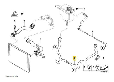Manguera De Agua Radiador Bmw 530i 2004 2005