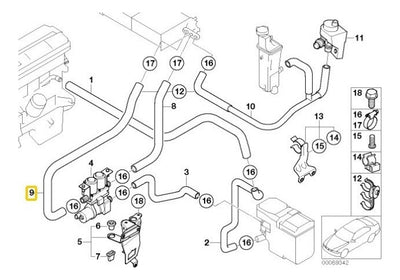 Manguera Para Valvula Agua Y Radiador Bmw X5 2001 - 2006