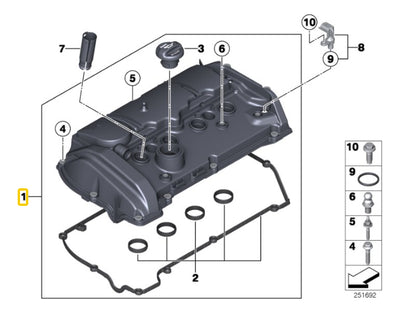 Tapa De Punterias Para Bmw 118i 2013 2014 2015