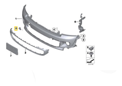 Tapa Fascia Delantera Mini Cooper 2010-2015 Ojo De Remolque