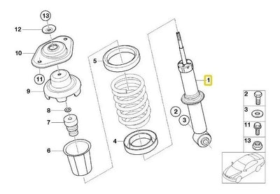 Amortiguador Suspension Trasero Izq/der Mini Cooper R50 R53