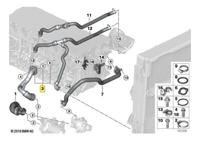 Manguera Termostato Monoblock Bmw 125i 325 X3 Z4 525i 130i