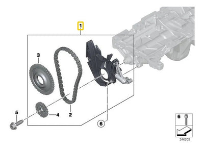 Guia De Cadena Para Bomba Aceite Bmw 325i X3 X4 528i 428i